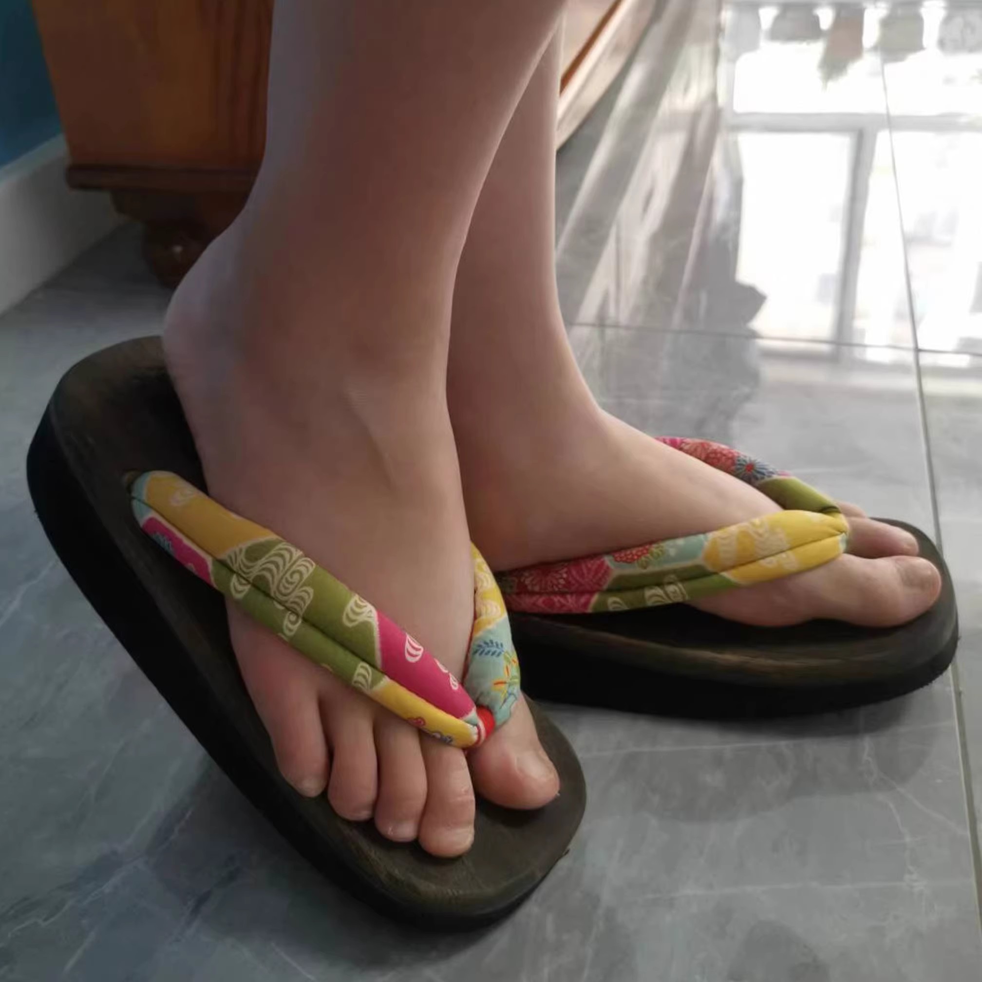 Women's Cosplay Shoes Mid Heel - Geta Wooden Sandal review and price